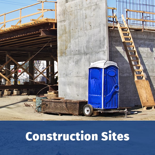 porta potty at a construction site in Worcester County MA